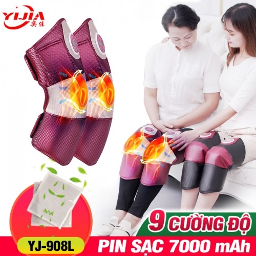 Máy massage đầu gối pin sạc Rung Nóng YIJIA YJ-908L - Hỗ điều trị đau nhức mỏi đầu gối, bắp chân, đùi