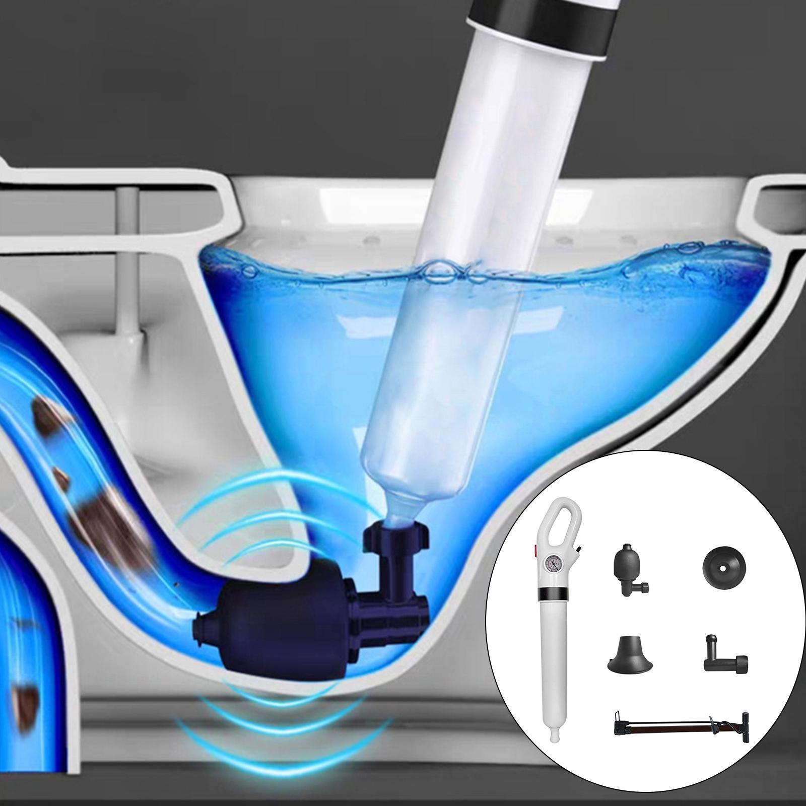 Toilet Air Pressure Inflator Plunger Pump Kits Tool with Detachable