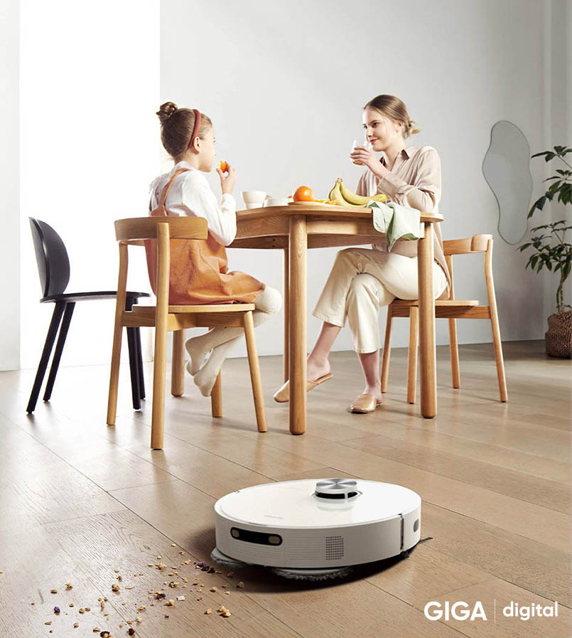 Robot Hút Bụi Lau Nhà DREAME L10 Prime Giặt Giẻ Lau Sấy Khô Tự Động, Khử Khuẩn Tia Ion Bạc, Kết Nối App Mihome, Tự Động Nâng Thảm Công Nghệ Làm Sạch Tự Bơm Nước, Lực Hút 4000 Pa,  Pin 5200 mAh - Hàng Chính Hãng