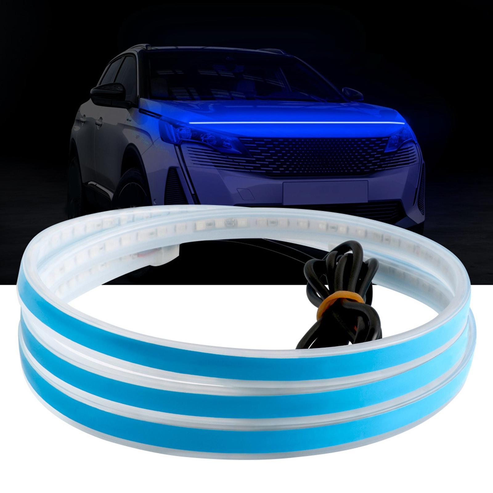 Car Hood Strip Light, Daytime Running Light Exterior Car Engine Cover Decoration for Car SUV