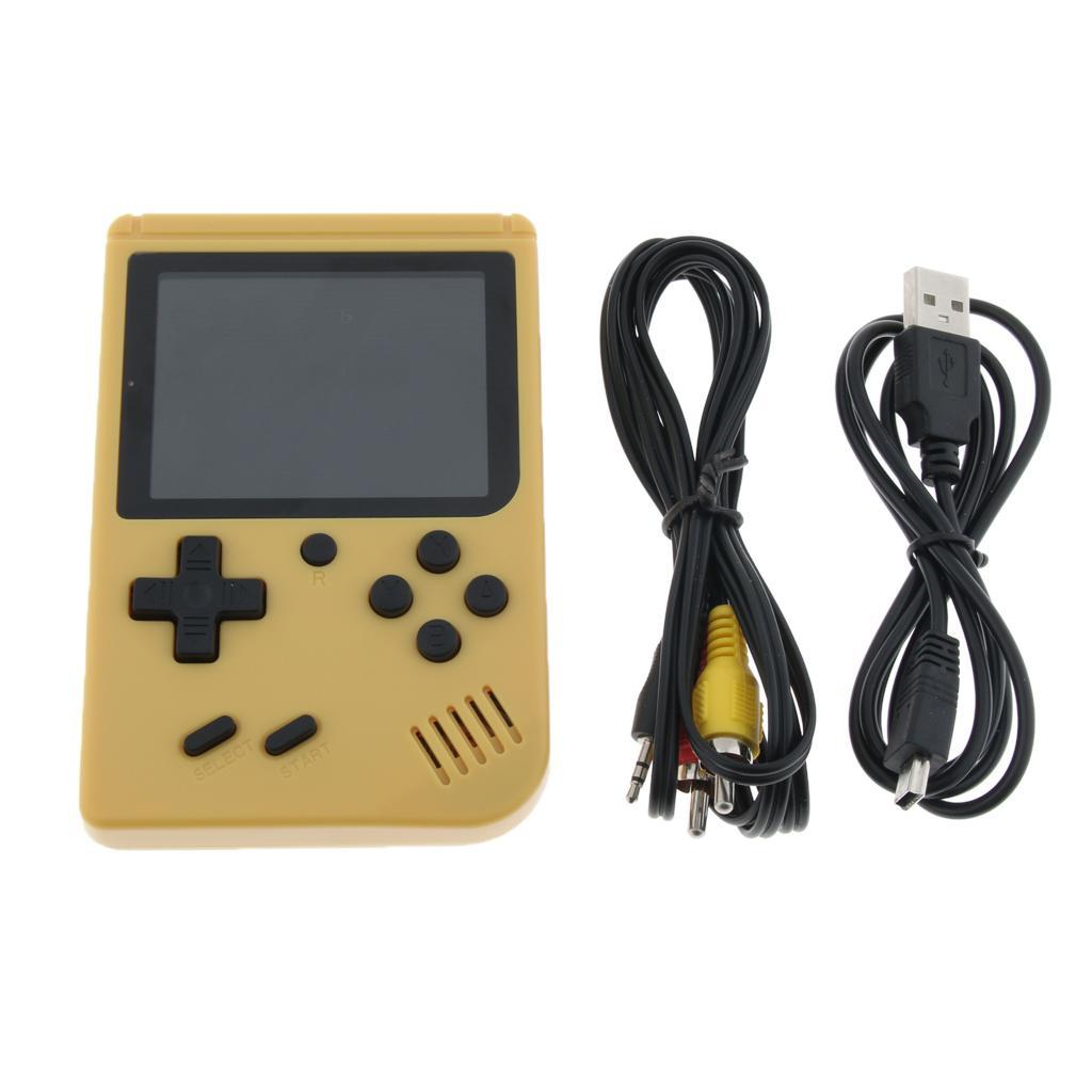 Handheld Game Console, 3 Inch 168 Games Retro FC Game Player Classic Game Console with 1 USB Charge, Birthday Presents Gift for Children Yellow