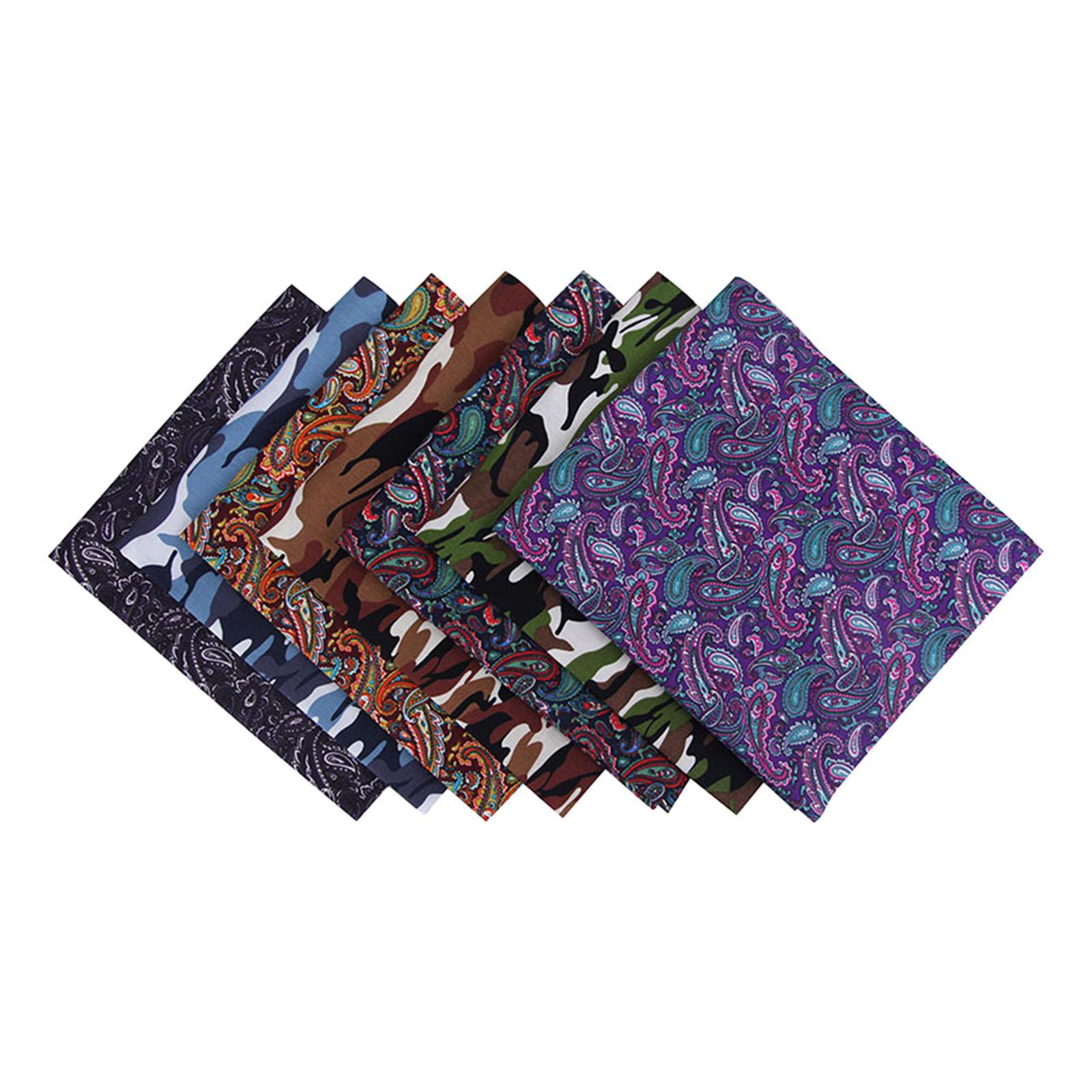 7 Pieces Sewing Fabric Cotton Fabric Handmade Square Fabric for Patchwork