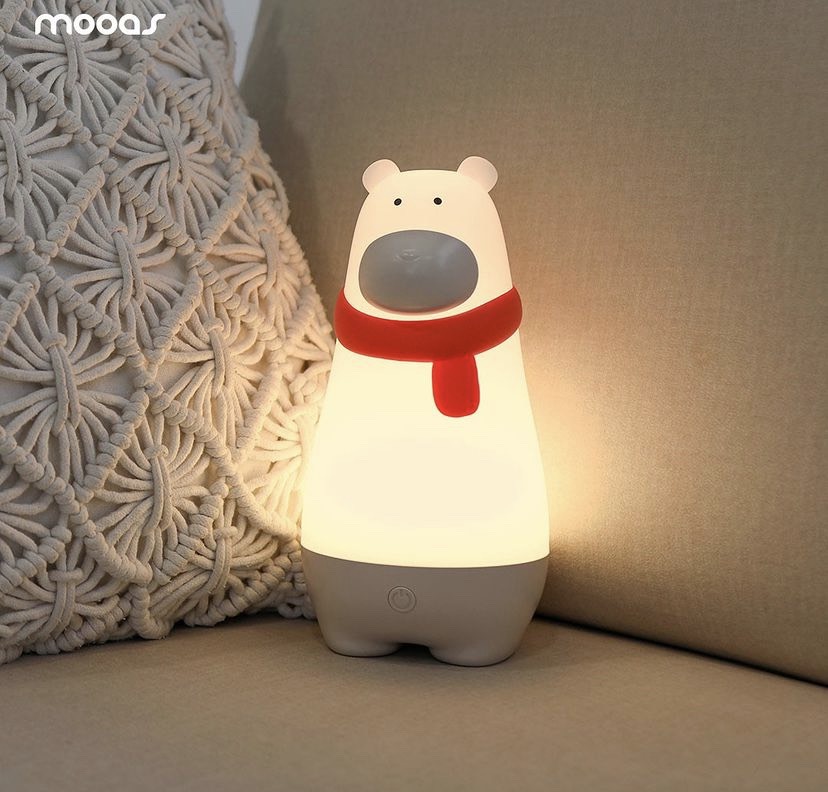 Đèn ngủ không dây White Bear - Mooas - Hàn Quốc