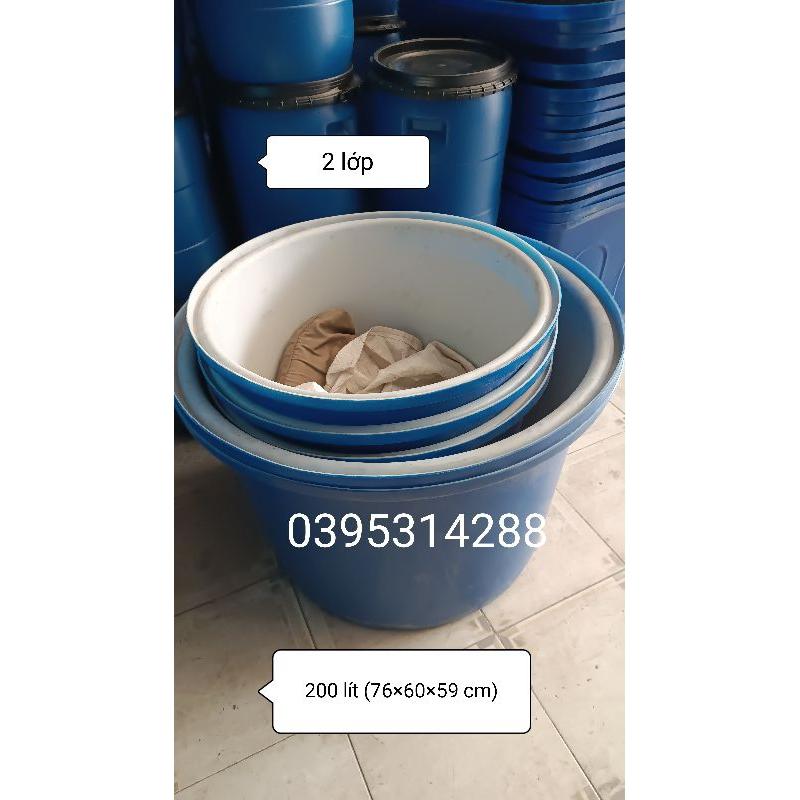 Thùng tròn nuôi cá 200 lít