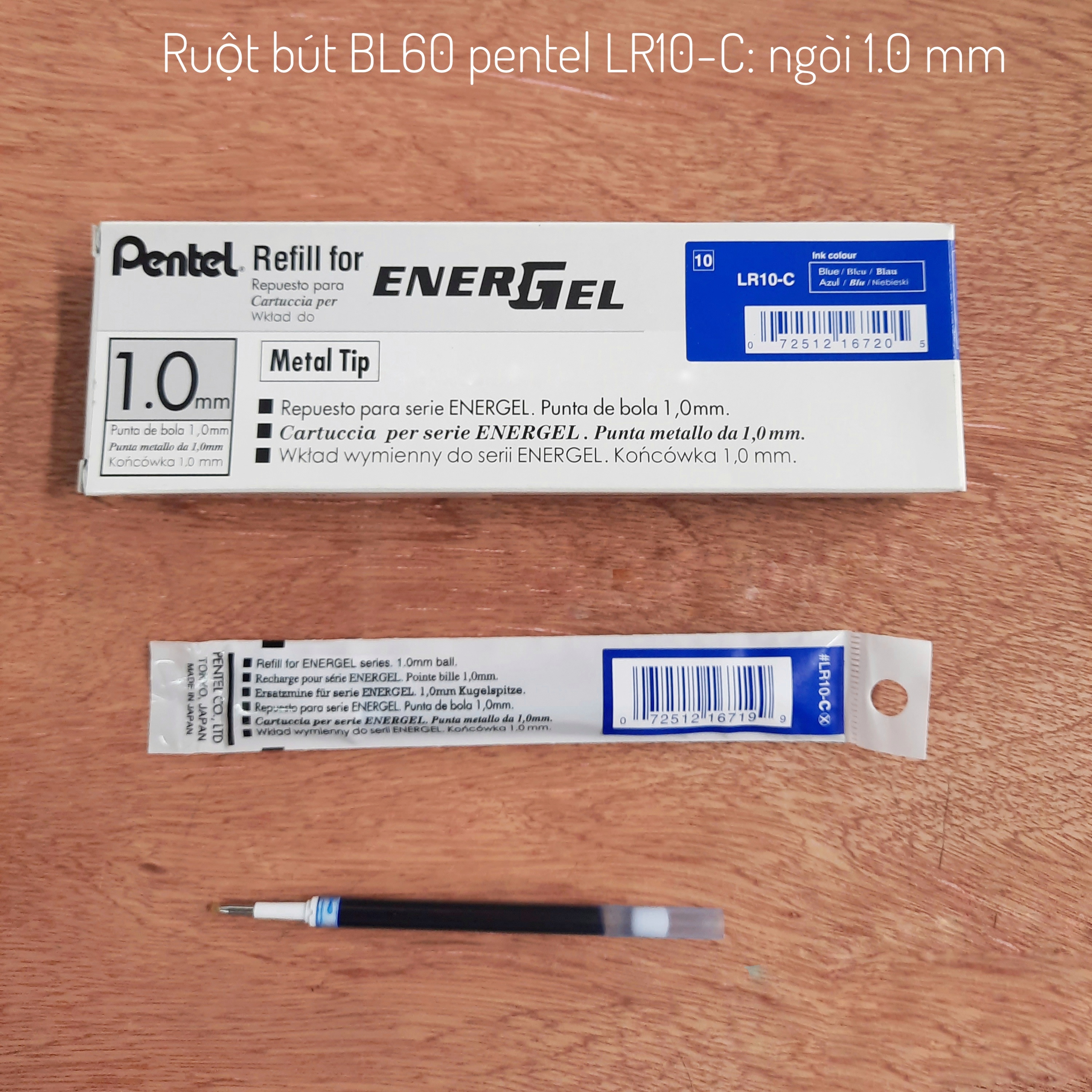 Bút bi nước pentel nhật bản ngòi 0.5mm, 0.7,1.0mm BLN55,BL57,BL60. (1 cái)