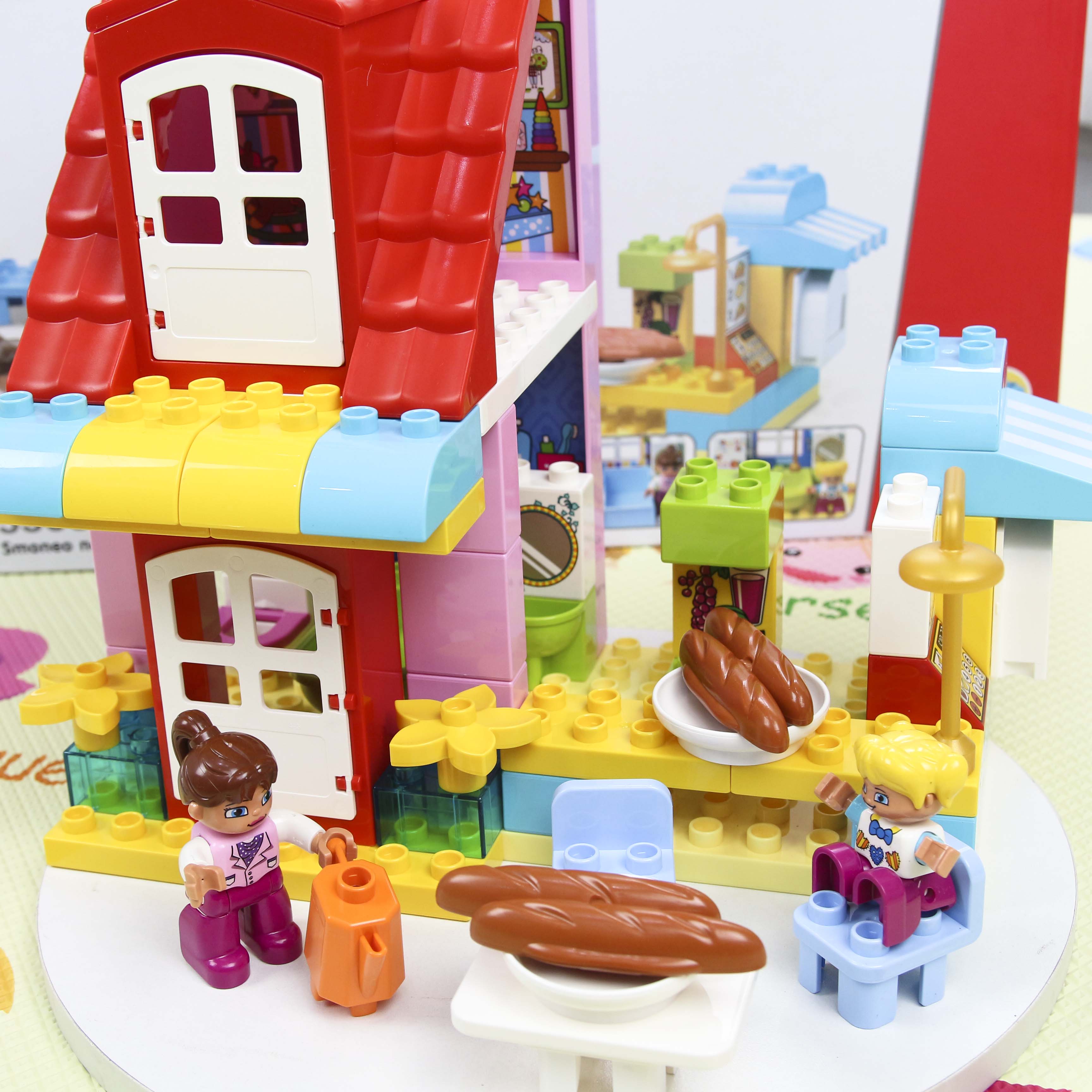 Bộ đồ chơi lắp ghép smoneo duplo cho bé cho bé Cửa hàng thức ăn nhanh vui vẻ 68 chi tiết Toyshouse - 55001