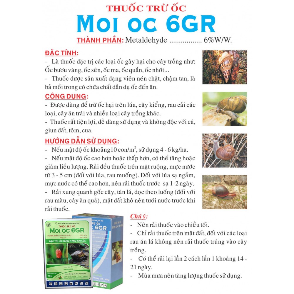 Bả Diệt Ốc Moi Oc Mồi Ốc gói 100 Gram - Đặc Trị: Ốc Bươu Vàng, Ốc Sên, Ốc Ma, Ốc Quắn