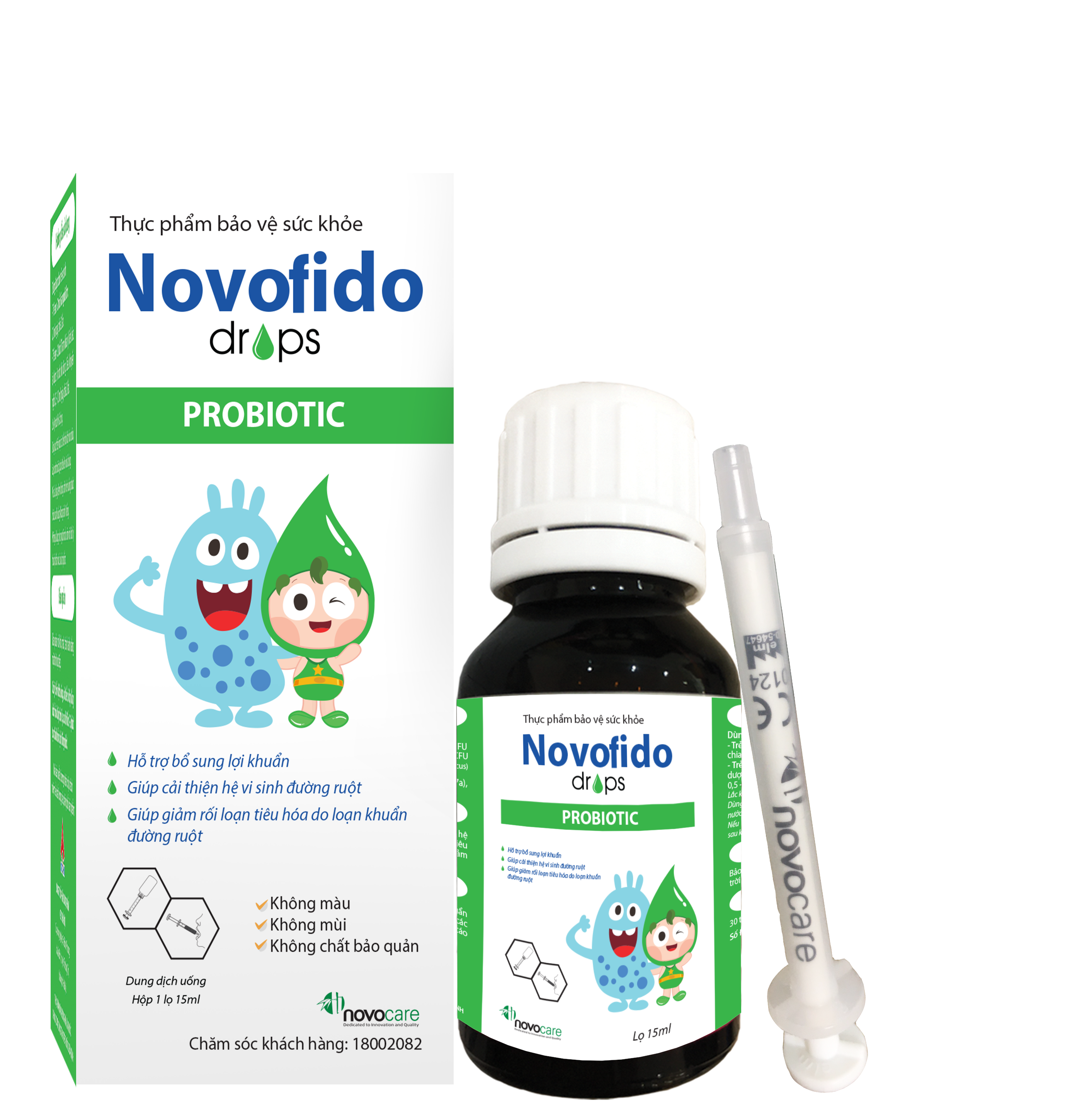 Bổ Sung Các Chủng Lợi Khuẩn Có Sẵn Trong Dường Ruột - NOVOFIDO 15ml - Thích Hợp Cho Trẻ Dưới 24 Tháng Tuổi
