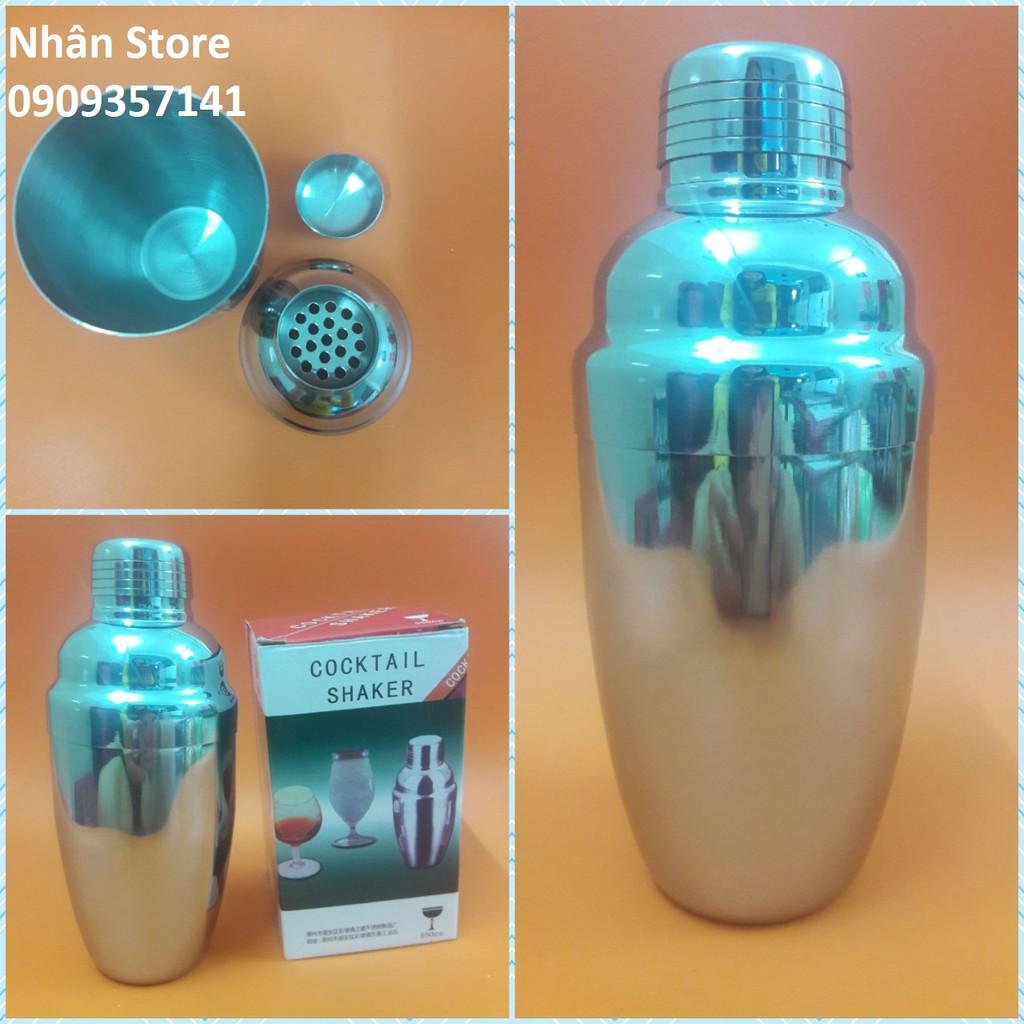 (SALE) Bình lắc cocktail shaker inox 550ml - Dụng cụ thiết yếu cho dân pha chế (Ảnh thật)