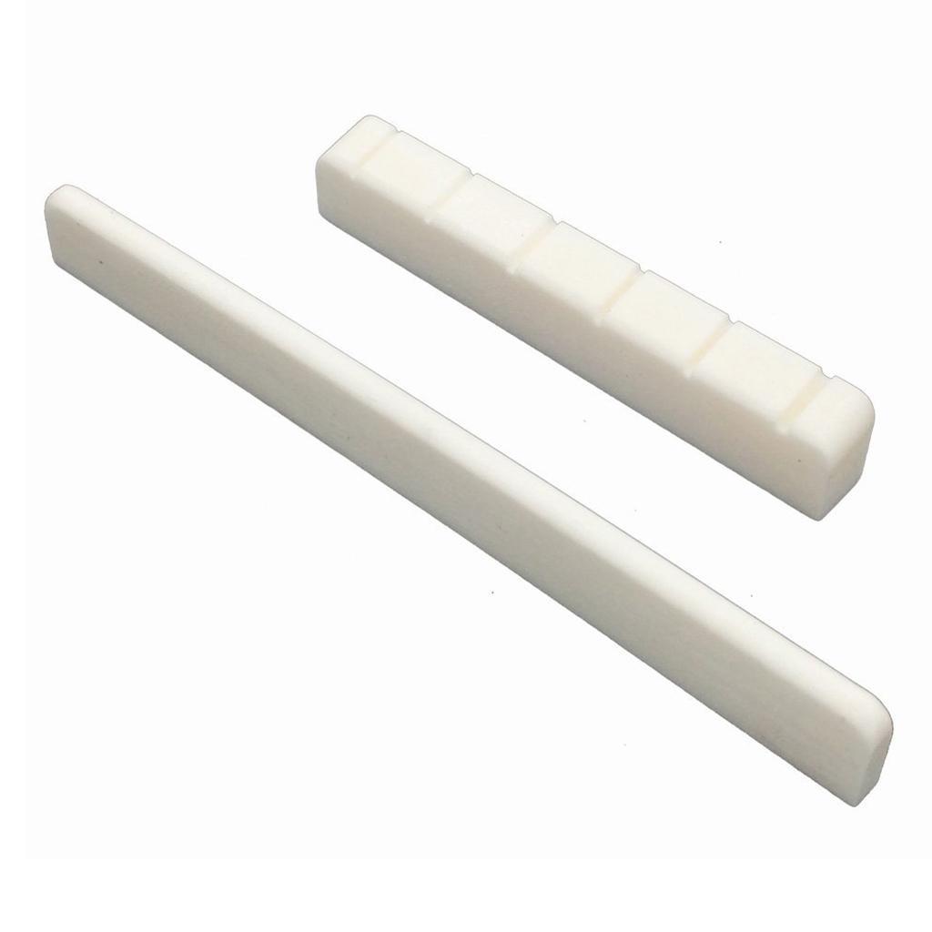 Rosewood Bridge Bone Slotted Saddle Nut for Guitar Instrument Accs