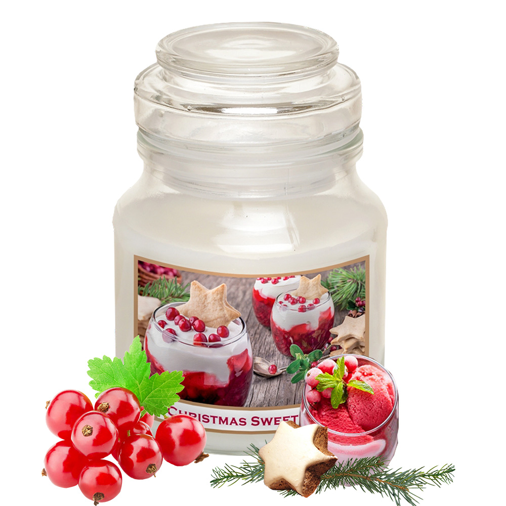 Hũ nến thơm tinh dầu Bartek Christmas Sweetness 130g QT06654 - nho chuỗi ngọc