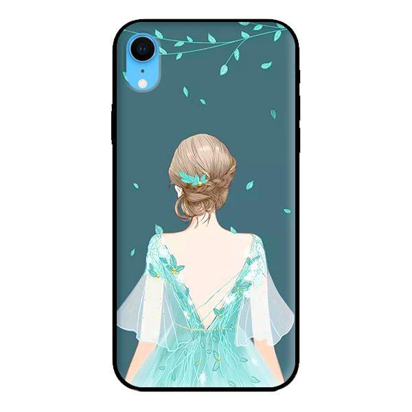 Ốp in cho iPhone XR Cô Gái Nền Xanh - Hàng chính hãng
