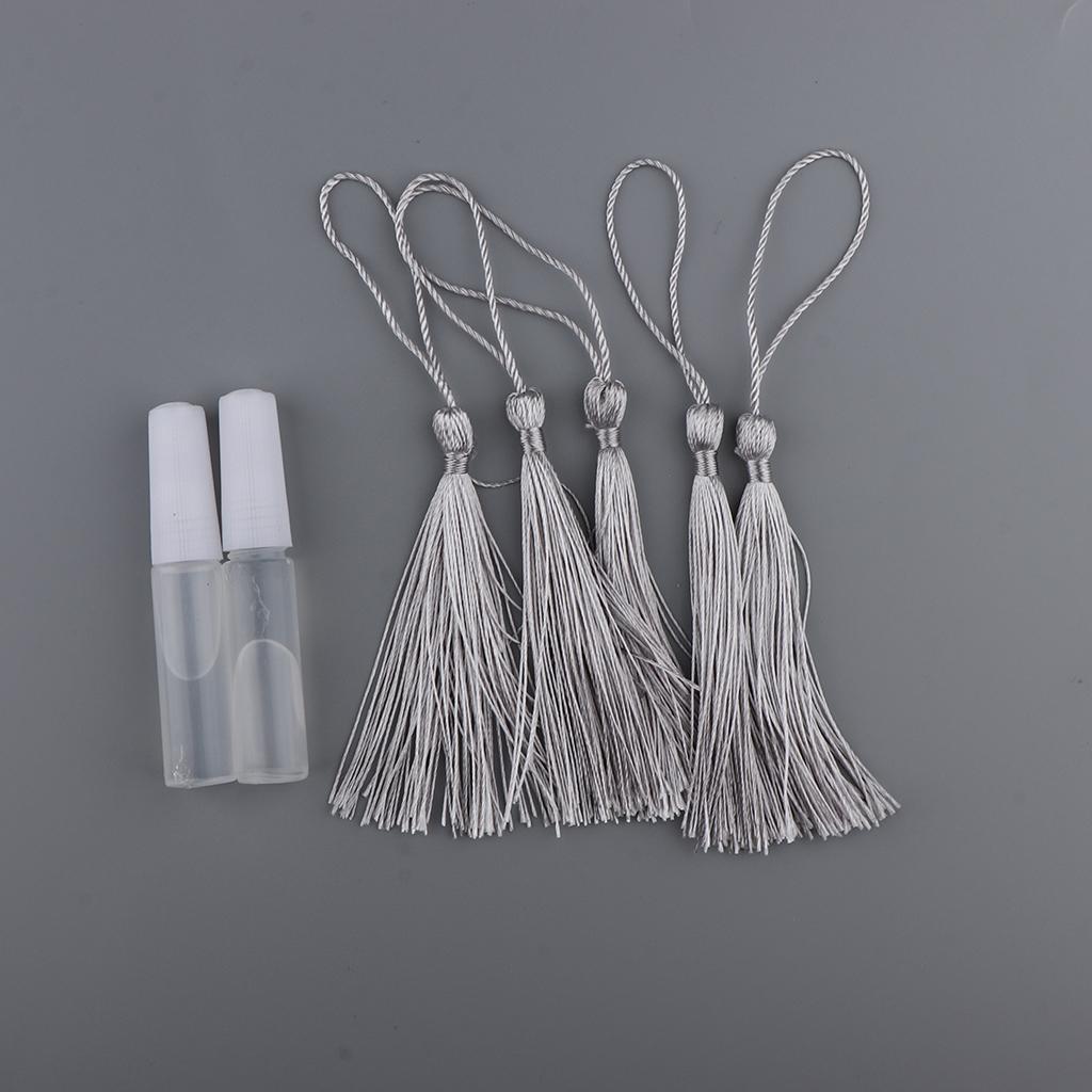 DIY Cross Stitch Needlework Embroidery Tassel Bookmark Kits Flower pattern 1