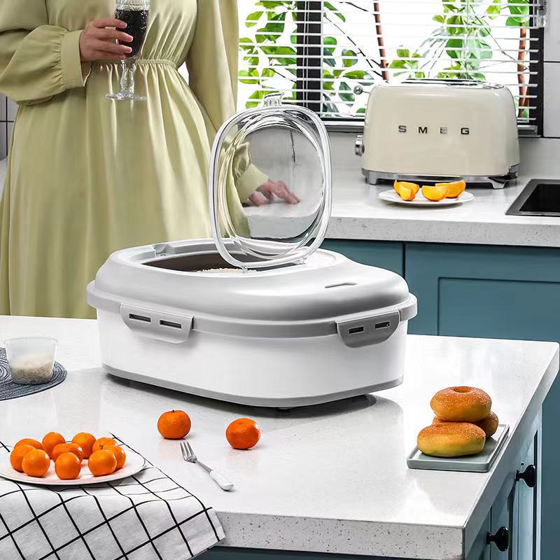 Thùng /Hộp Đựng Gạo 25kg Chống Côn Trùng Có Bánh Xe - Có Thể Xếp Gọn - Chọn Màu ( Tặng Kèm Dụng Cụ Đong Gạo ) - Hàng Chính Hãng