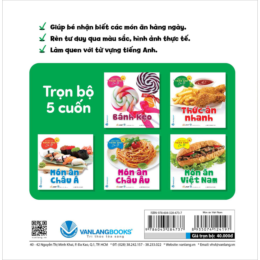 Combo Trọn Bộ 5 Cuốn: Bách Khoa Toàn Thư Cho Bé - Món Ăn