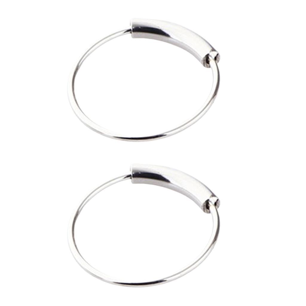 2pcs Nose Nose Hoop Ear Piercing Steel 6mm