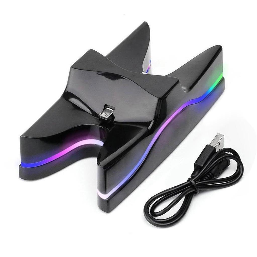 Dual Controller Charger Station LED Fast Charging Stand For PS4 /Slim/ Pro