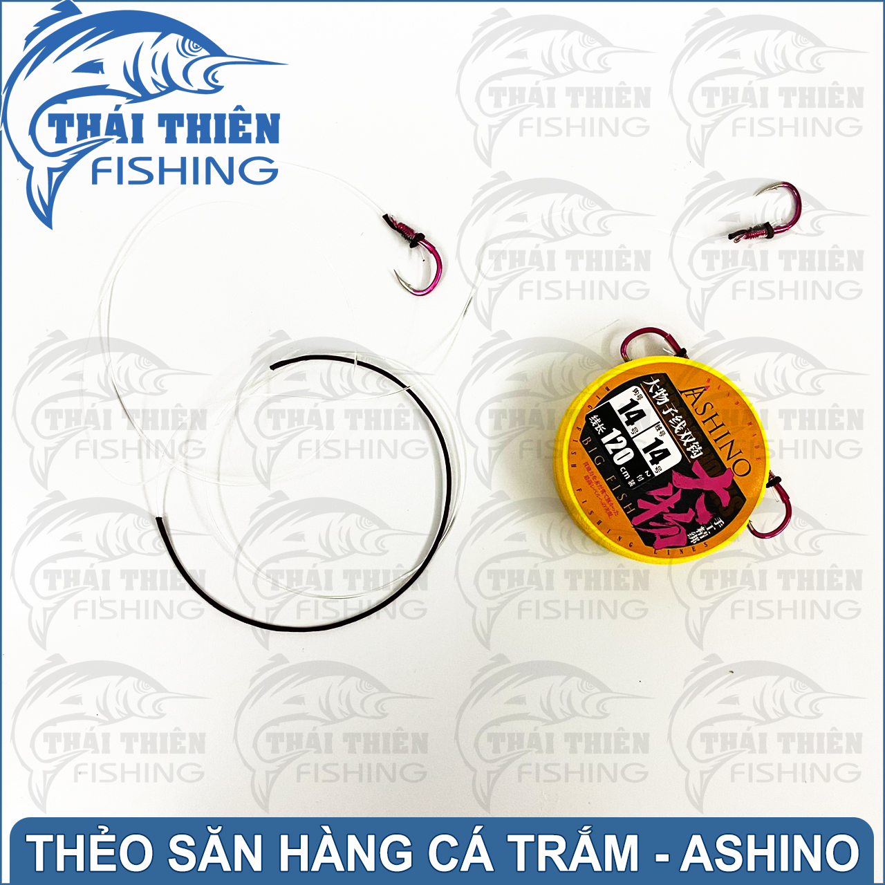 Thẻo Câu Đài Buộc Sẵn Ashino Strong Hooks Dùng Săn Hàng Cá Trắm Hộp 2 Cái