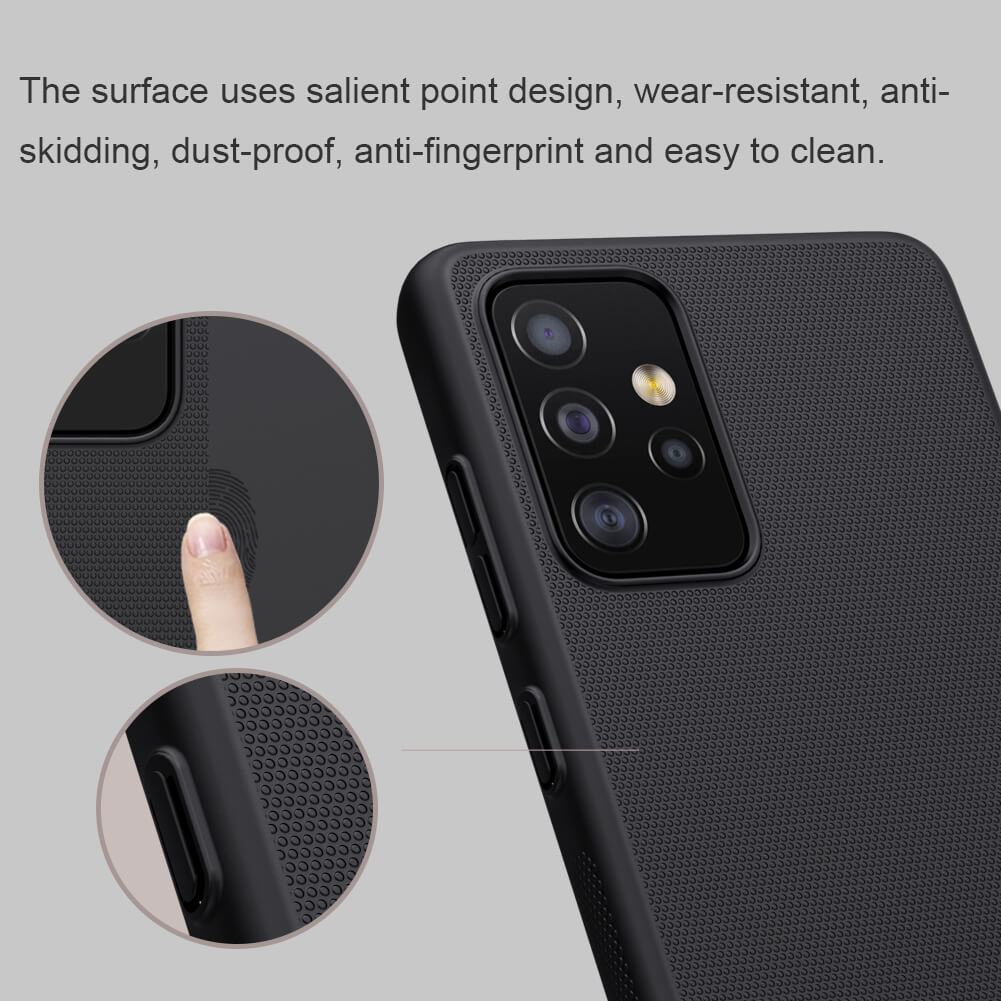 Ốp Lưng Sần chống sốc cho Samsung Galaxy A52 4G / A52s 5G hiệu Nillkin Super Frosted Shield (Đính kèm giá đỡ hoặc miếng dán từ tính) - Hàng Chính Hãng