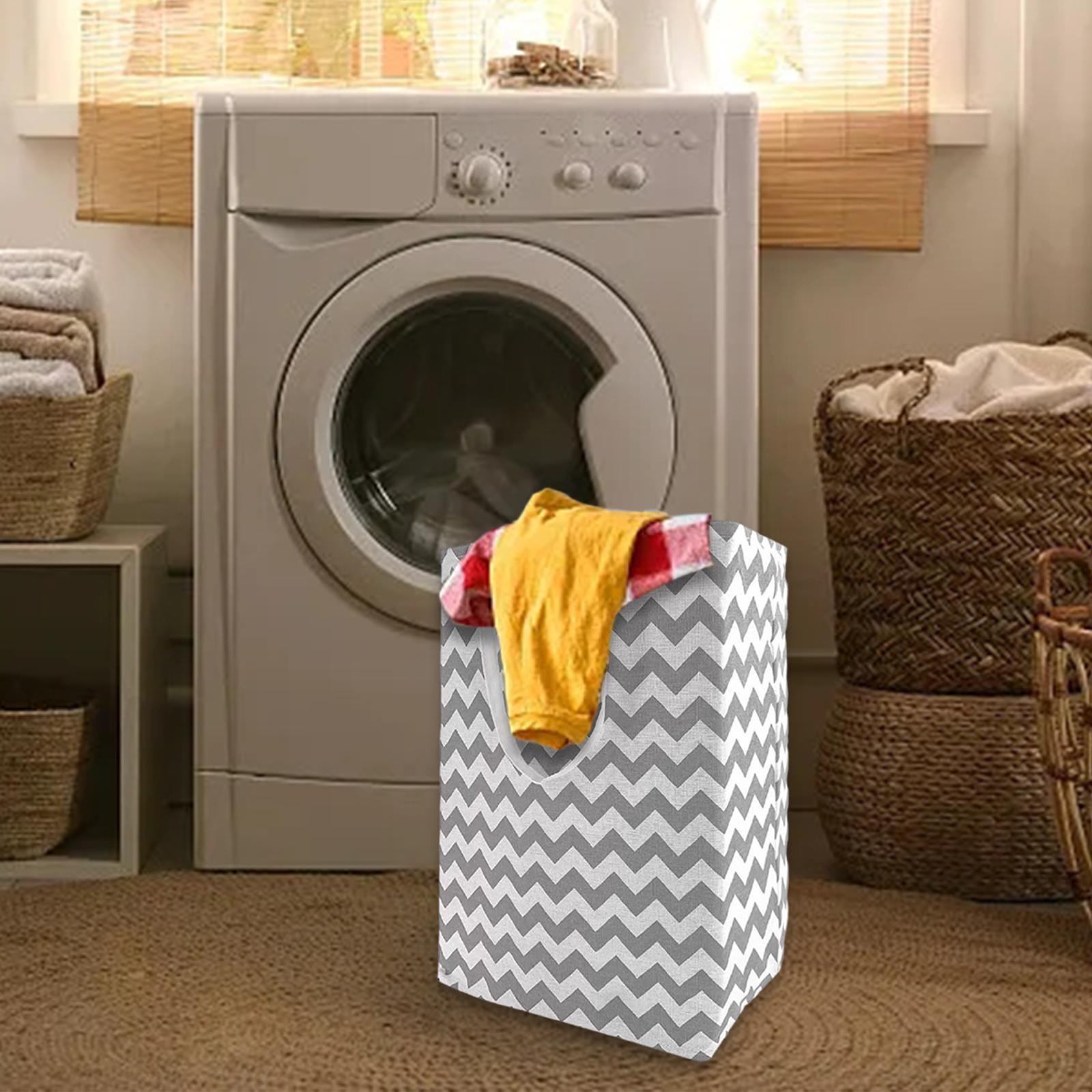 Laundry Hamper Laundry Storage Basket Durable High Capacity Dirty Clothes Bag Clothes Storage Hamper for Living Room Dorm Bathroom Clothes