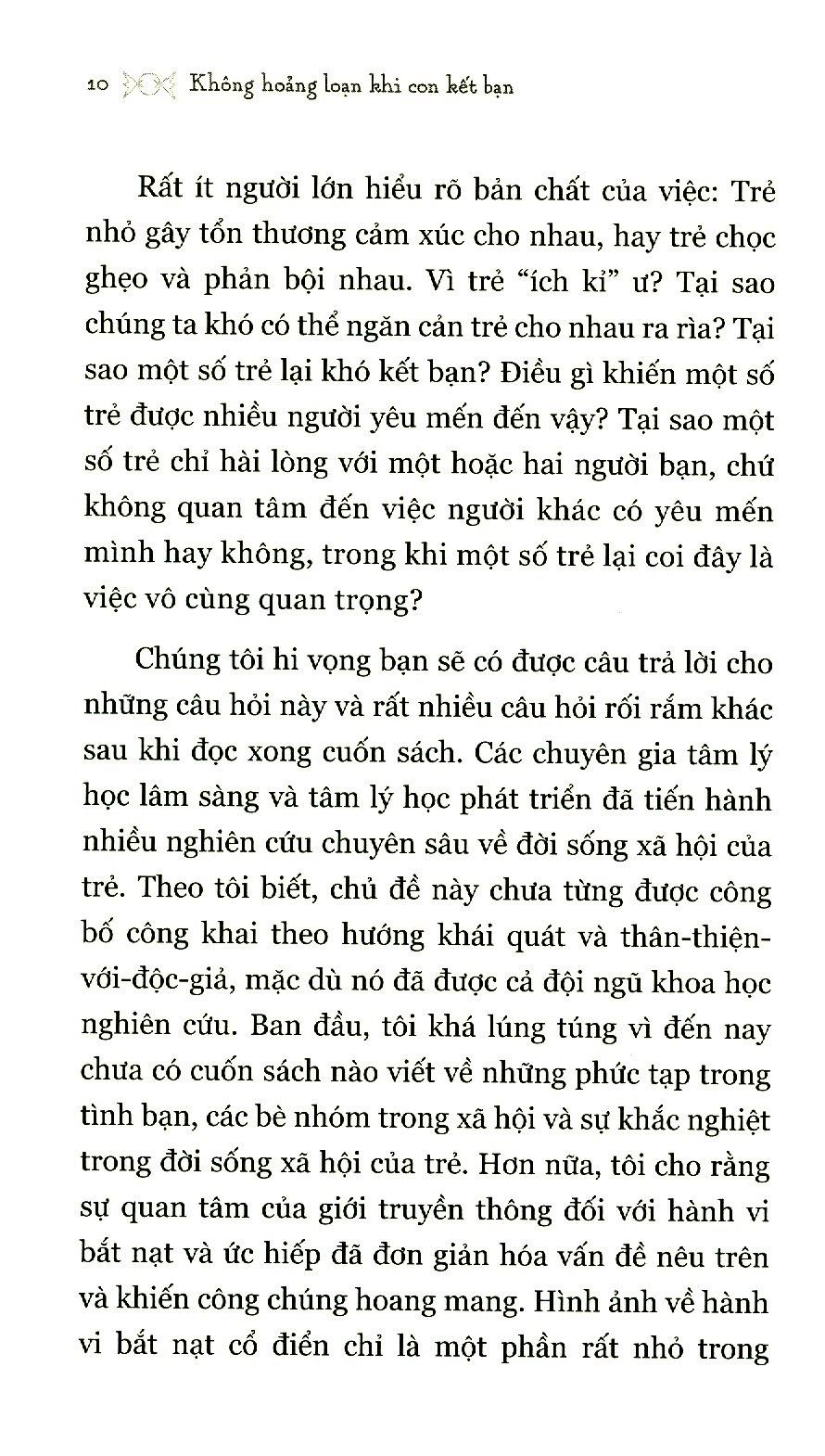 Sách Không Hoảng Loạn Khi Con Kết Bạn - Thấu Hiểu Đời Sống Xã Hội Của Trẻ