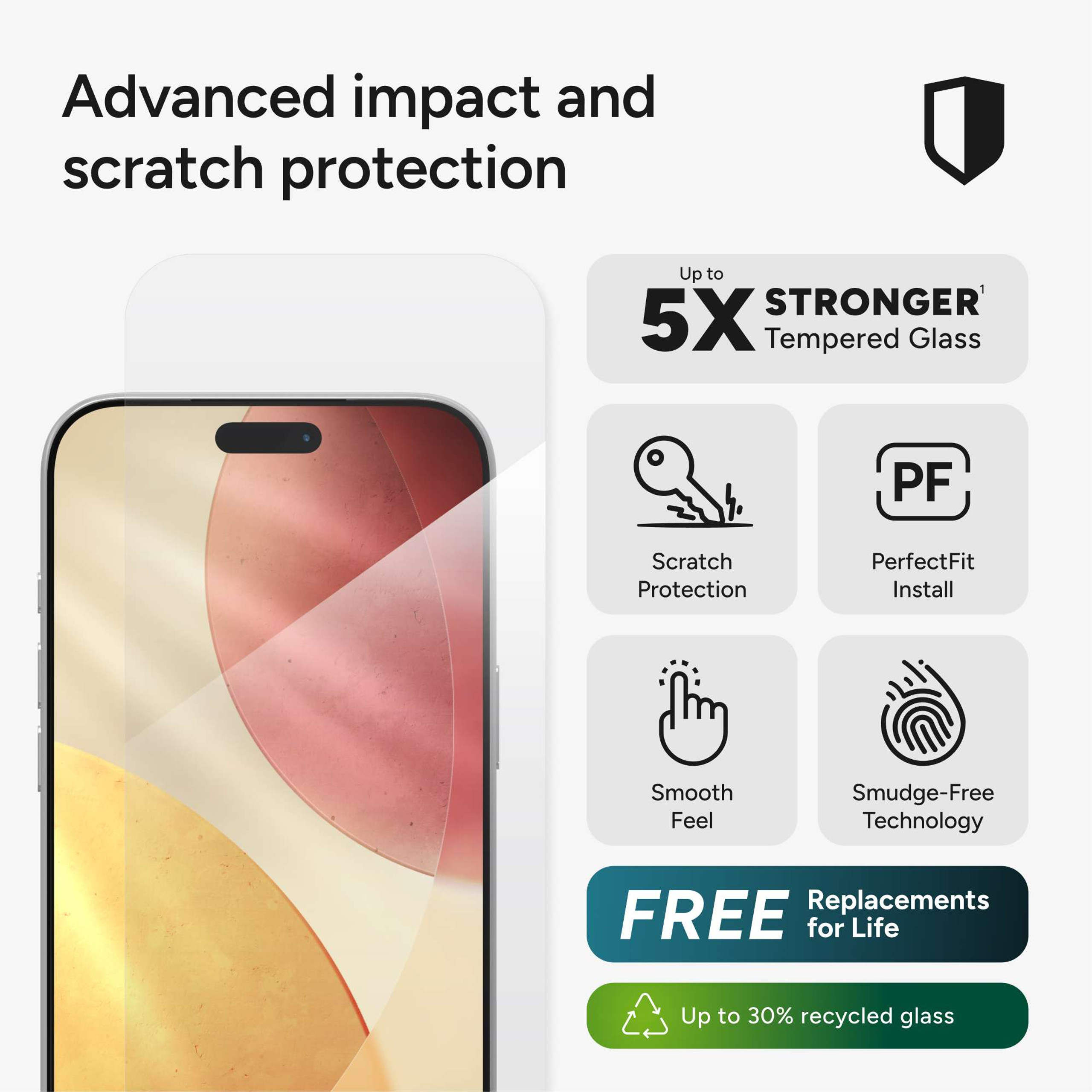 Kính Cường Lực ZAGG cho iphone 17 Series Trong Suốt Plus Edge/ Chống Nhìn Trộm Elite Edge Privacy kèm khung trợ dán_ Hàng chính hãng