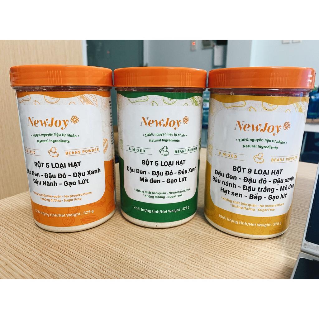 Bột các loại hạt, đậu , ngũ cốc, không đường, pha với nước, hũ 325g New Joy