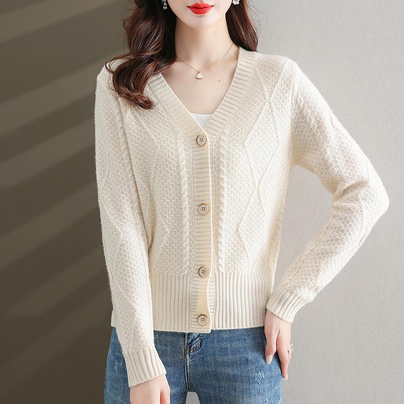 Áo khoác len cardigan nữ chất len dệt kim mềm mịn co giãn trẻ trung mùa thu đông mã VAA0463