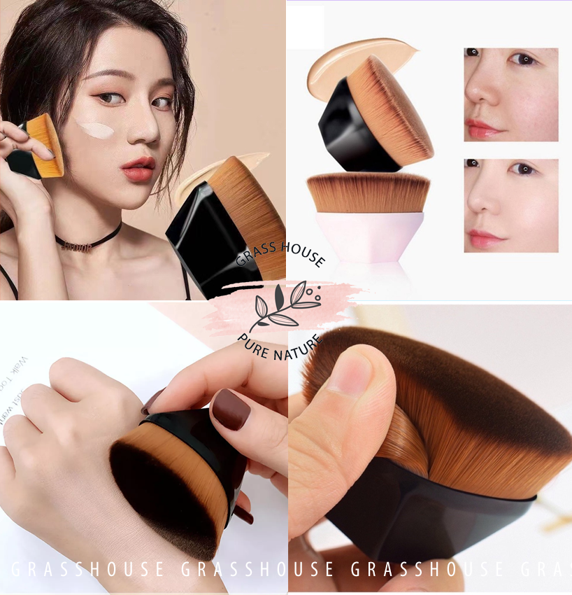 Cọ Chuyên Đánh Kem Nền không tì vết Lông Mềm Cầm Tay Có Hộp Đựng Đầu Phẳng Hình Lục Giác Dùng Tán Kem Nền / Phấn Má/ BB