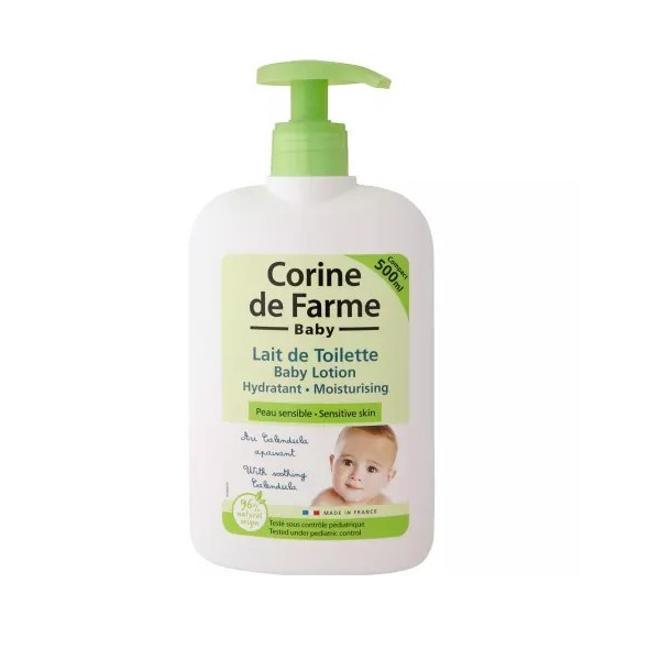 Lotion làm sạch và dưỡng ẩm da cho bé Baby Lotion - Corine de Farme (500ml)