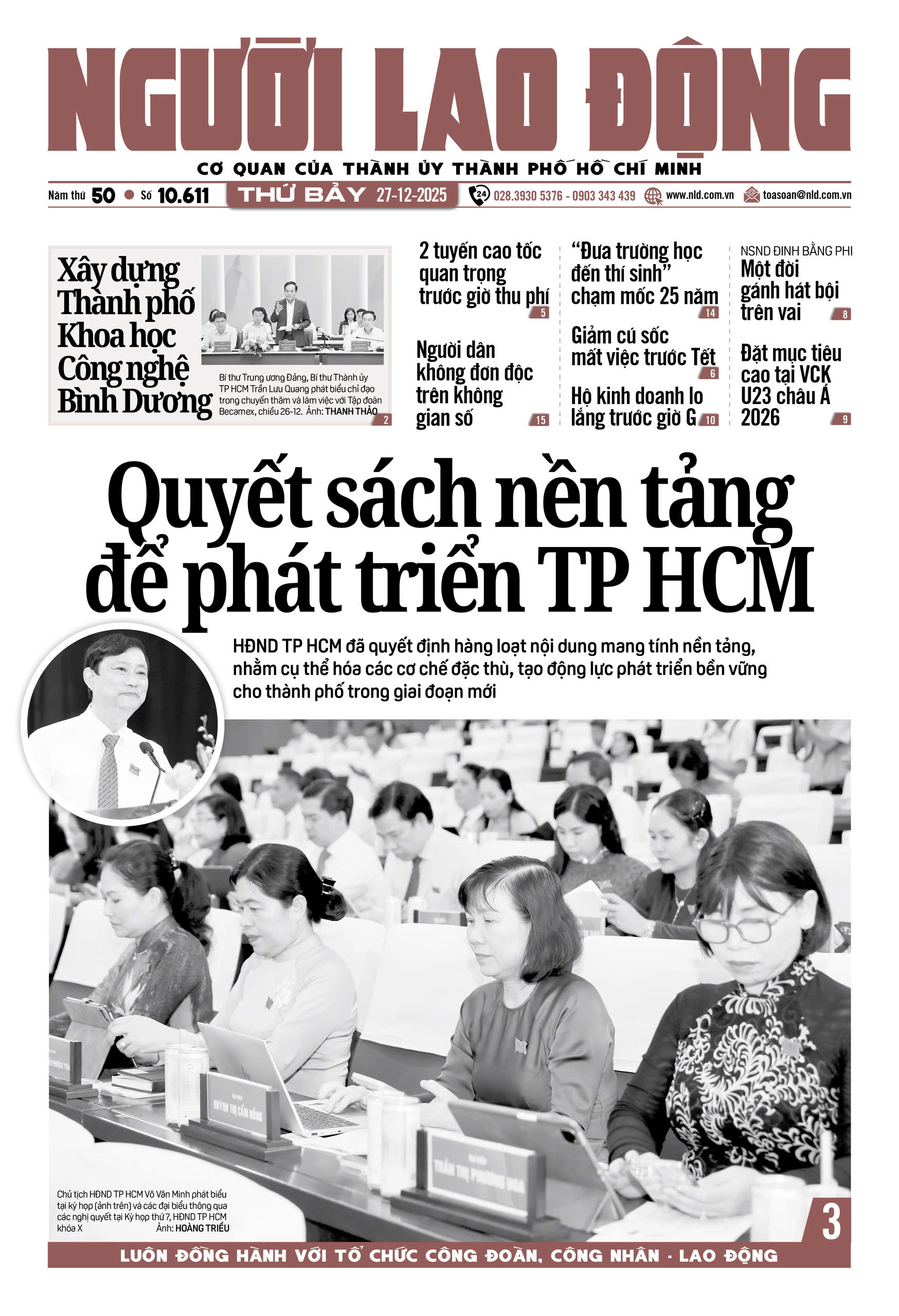 Nhật báo Người Lao Động từ ngày 22-12-2025 đến 28-12-2025
