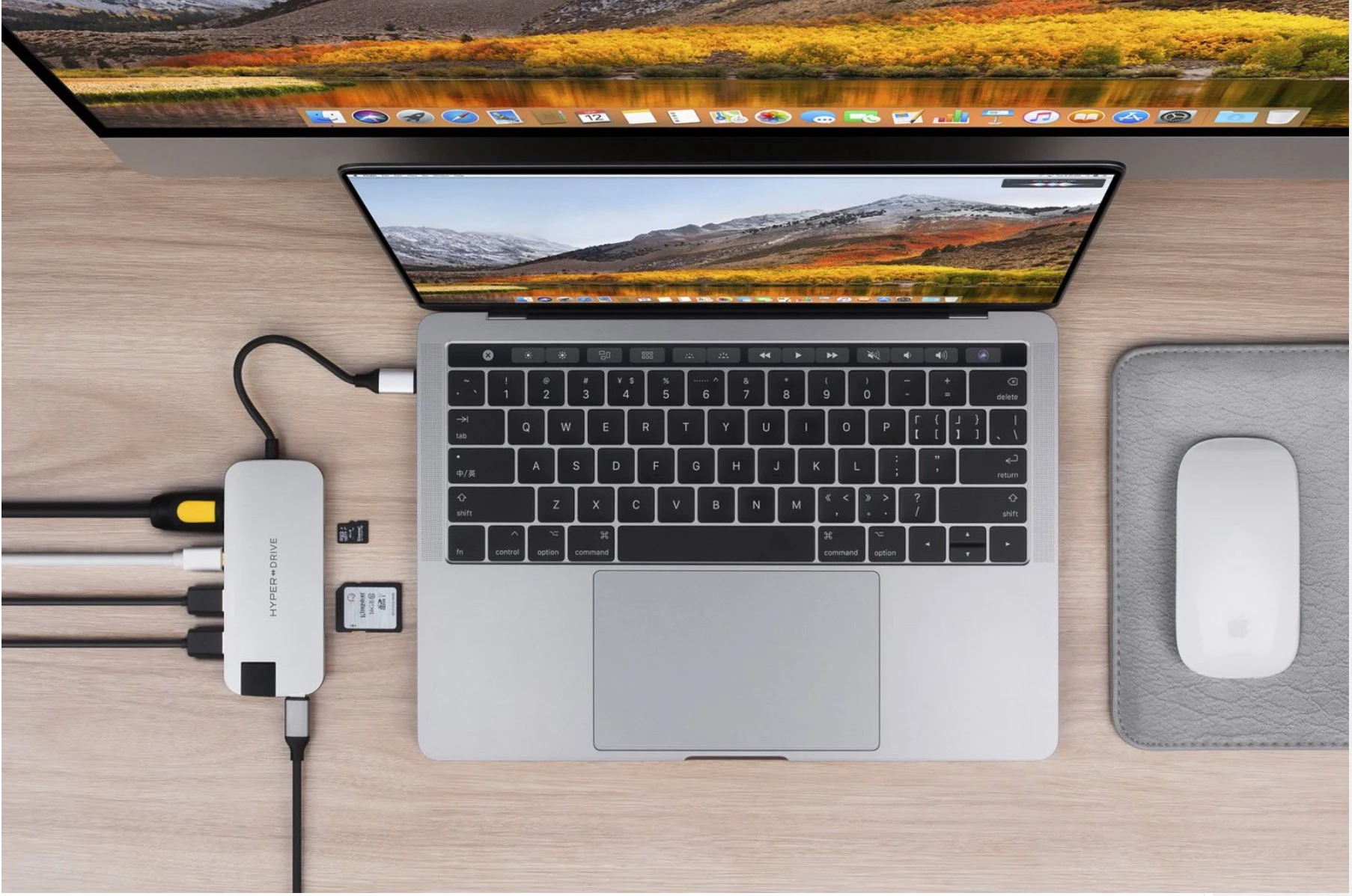 Cổng Chuyển Hyperdrive SLIM USB-C Multi Port Hub Cho MacBook, PC &amp; Devices - Hàng Chính Hãng