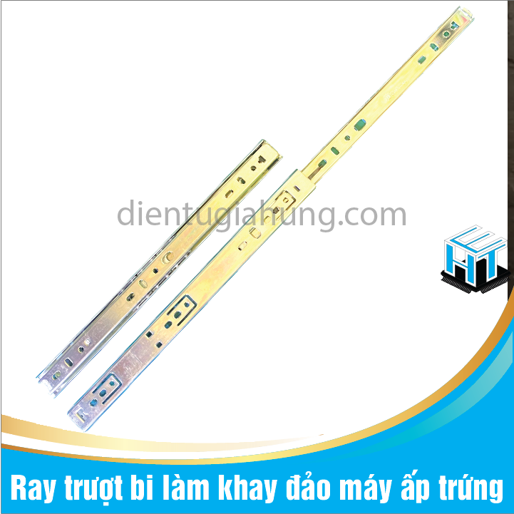 [1 cặp] Ray trượt bi làm khay đảo máy ấp trứng