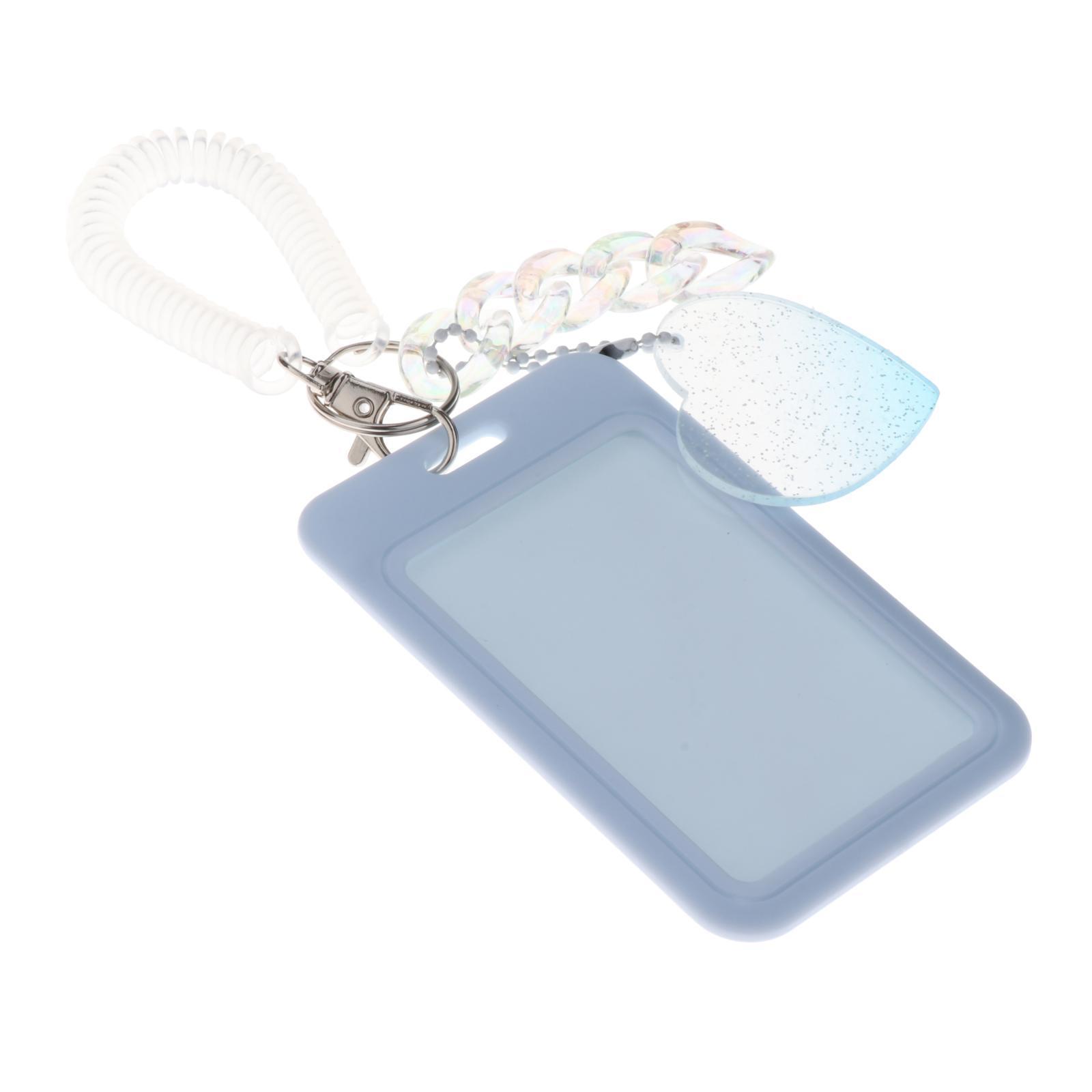 Durable Photocard Holder Keychain Clear Window for Suitcase Backpack Pictures Kids