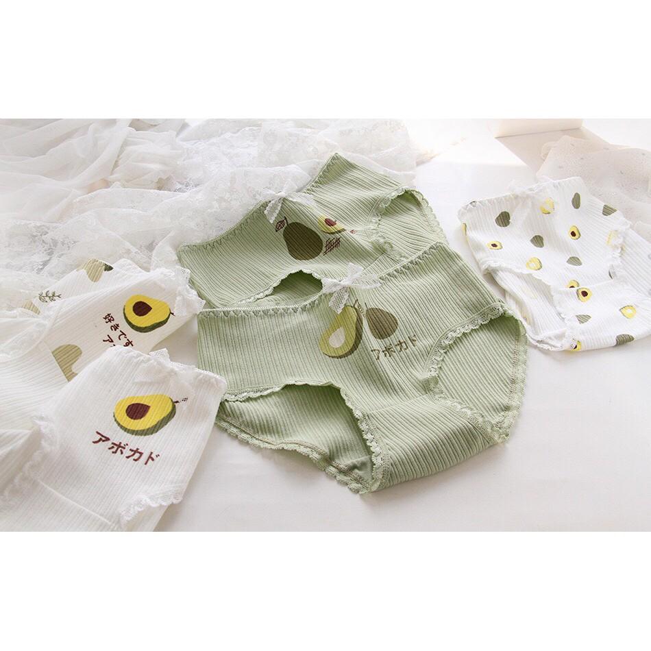 Quần Lót Cotton In Hình Quả Bơ Dễ Thương Cho Nữ
