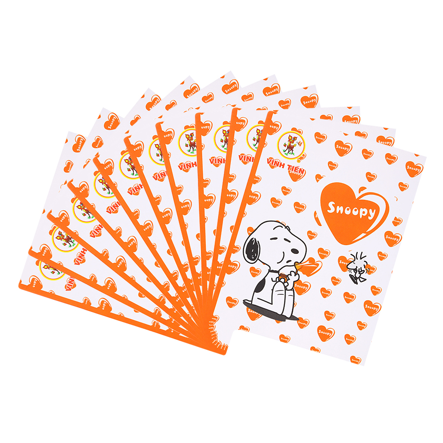 Lốc 10 Quyển Tập Vibook Happy &quot;Snoopy&quot; (96 Trang) - Mẫu Ngẫu Nhiên