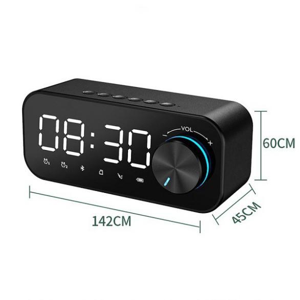 Loa Bluetooth mini, loa mini - đồng hồ điện tử để bàn mặt tráng gương âm thanh cực chất - Kitaz B126