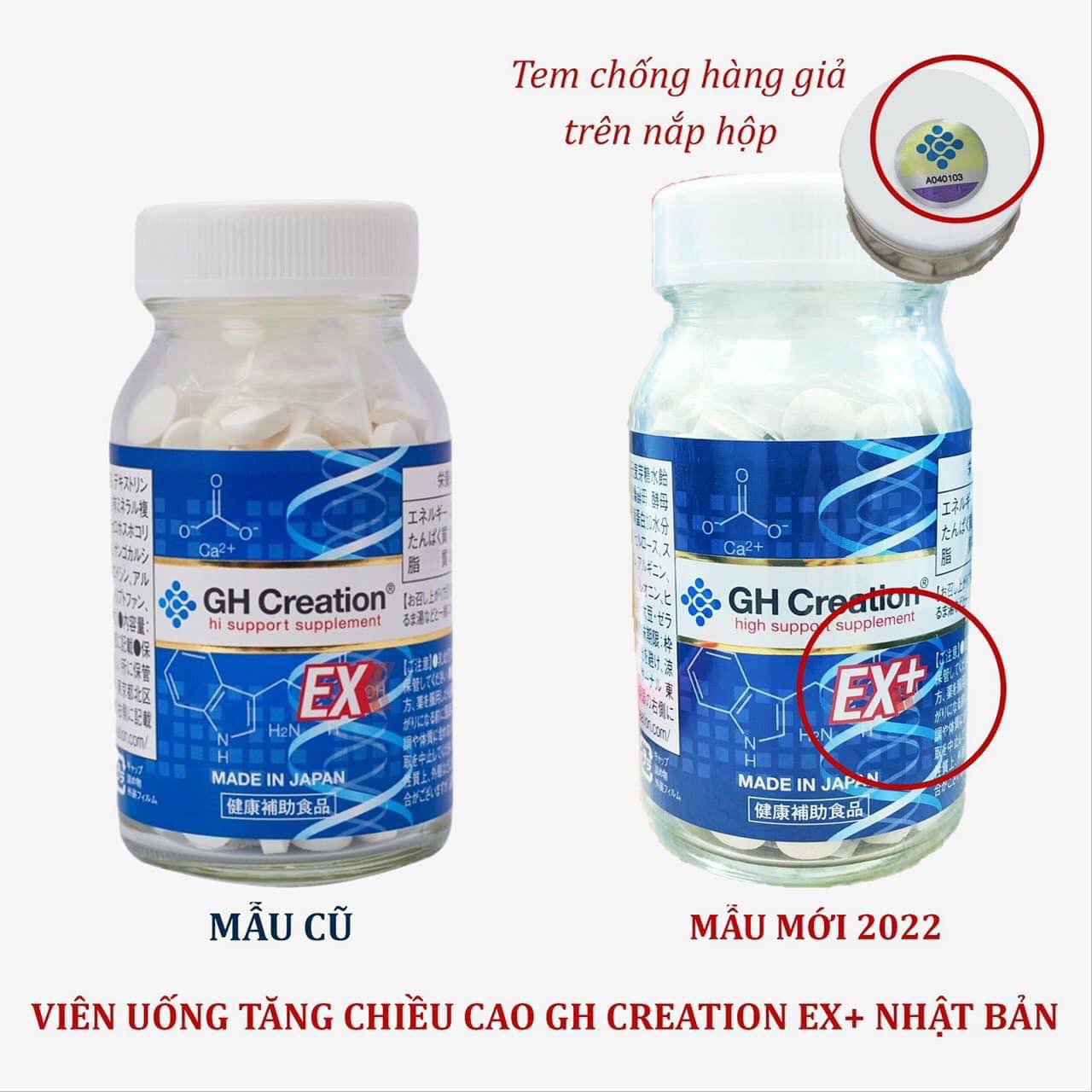 Viên Uống Hỗ Trợ Tăng Chiều Cao Gh Creation Ex+ 270 viên Nhật Bản Nội Địa