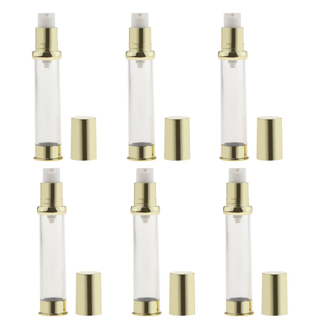 6 x Empty Airless Bottle Cosmetic Travel Perfume Spray Sprayer 10 /15 / 30 ml White for Home or Travel