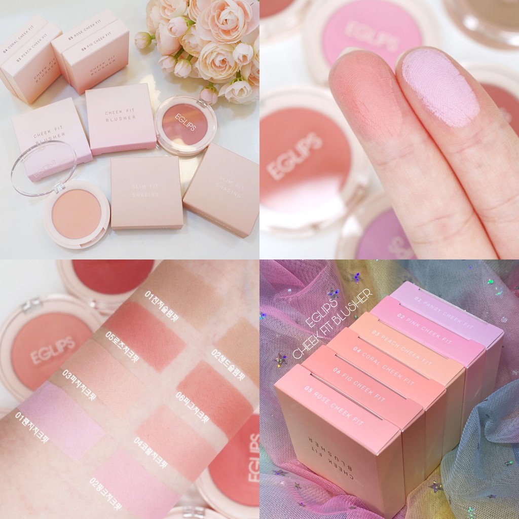 Phấn má dạng nén Eglips Cheek Fit Blusher 4g Màu Sắc Đa Dạng, Thành Phần Tự  Nhiên, Không Gây Dị Ứng Da | Eglips Official Store | Tiki