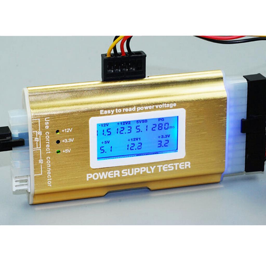 Digital LCD PC Computer Power Supply Tester 20/24 Pin for BTX ITX TFX