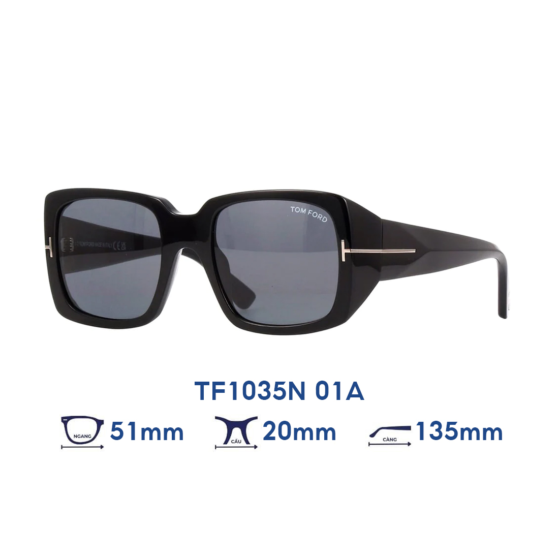 KÍNH MÁT UNISEX TOMFORD TF1035N 01A (51-20-135)