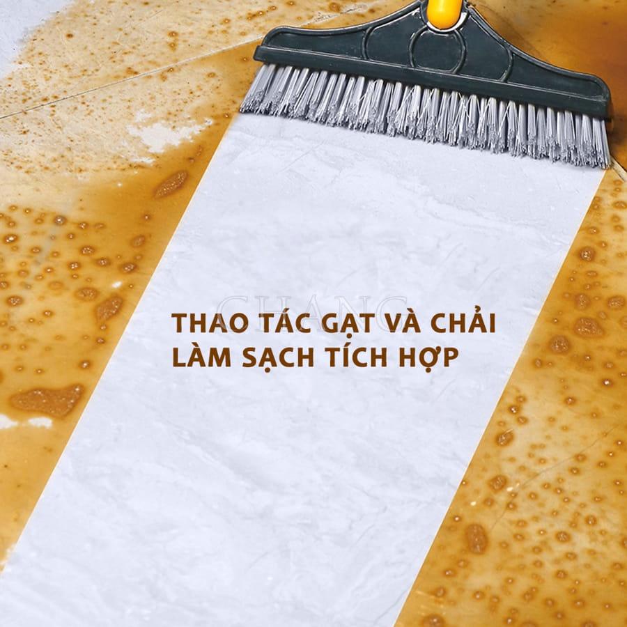 Chổi Chà Sàn Nhà Tắm Thông Minh 2 in 1 Thiết Kế Đầu Gạt Gước Xoay 120 Độ Quét Nhà Siêu Sạch Mọi Góc Bẩn