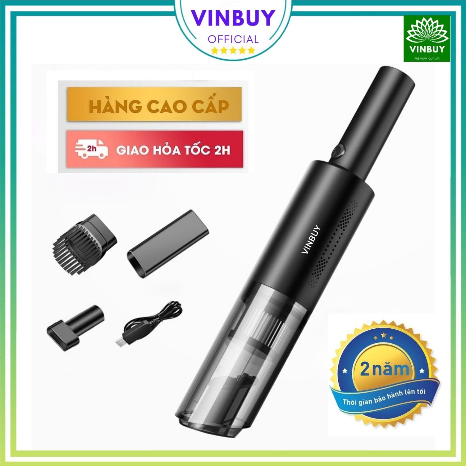 Máy hút bụi cầm tay, hút bụi xe ô tô, xe hơi, giường nệm, lực hút mạnh 16000PA, pin sạc không dây - Chính hãng VinBuy