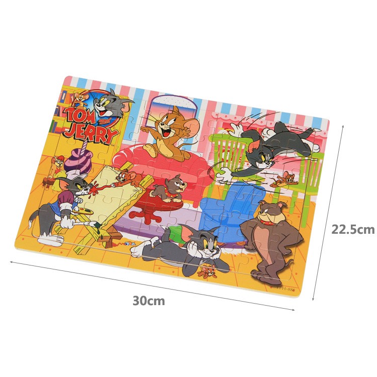 Đồ chơi gỗ an toàn-Đồ chơi gỗ thông minh-Tranh ghép hình 60 mảnh - Combo 2 tranh gỗ ghép hình cho bé - mẫu ngẫu nhiên MK00133