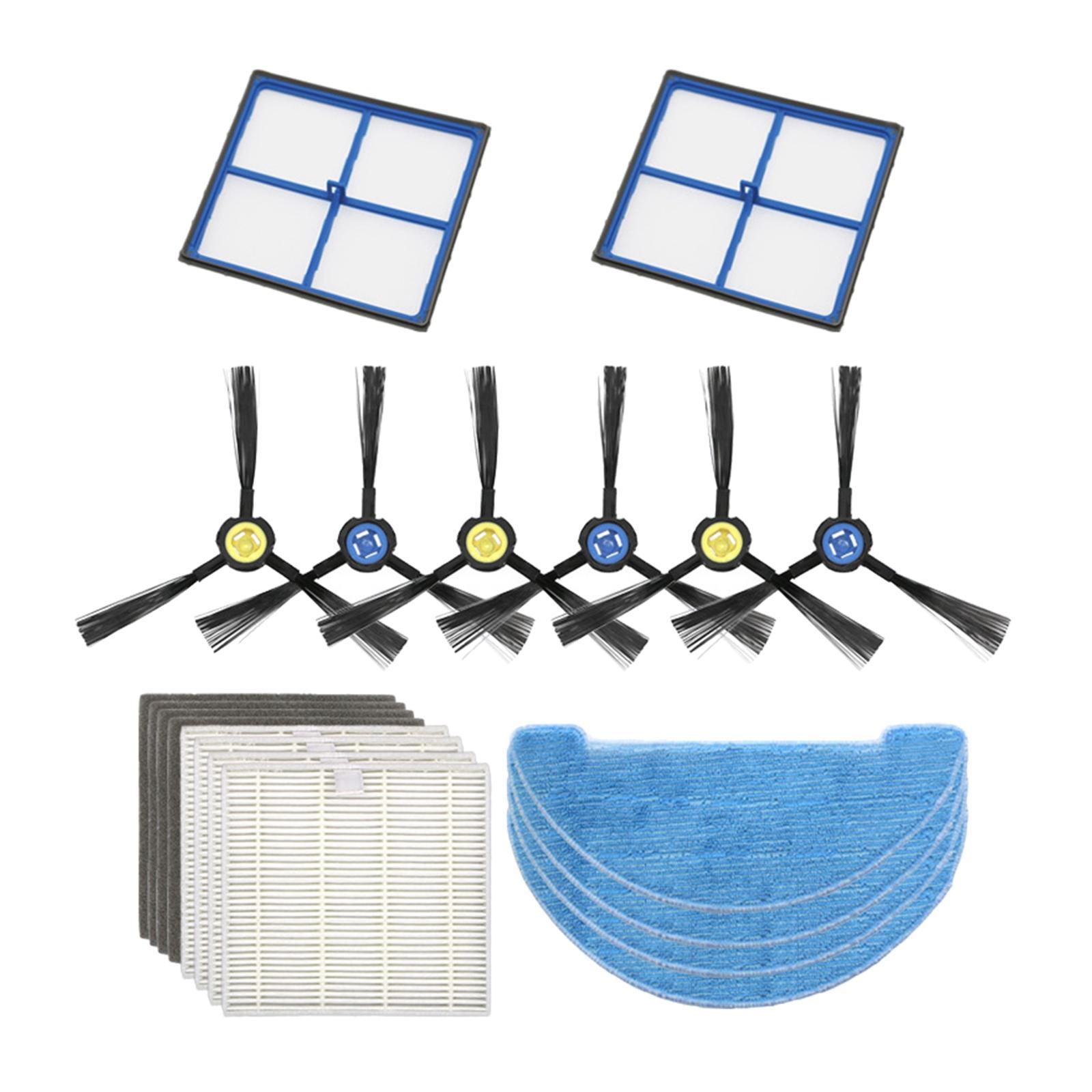16 Pieces Mop Cloth Side Brushes Filter Attachment for Ilife V8S Accessories
