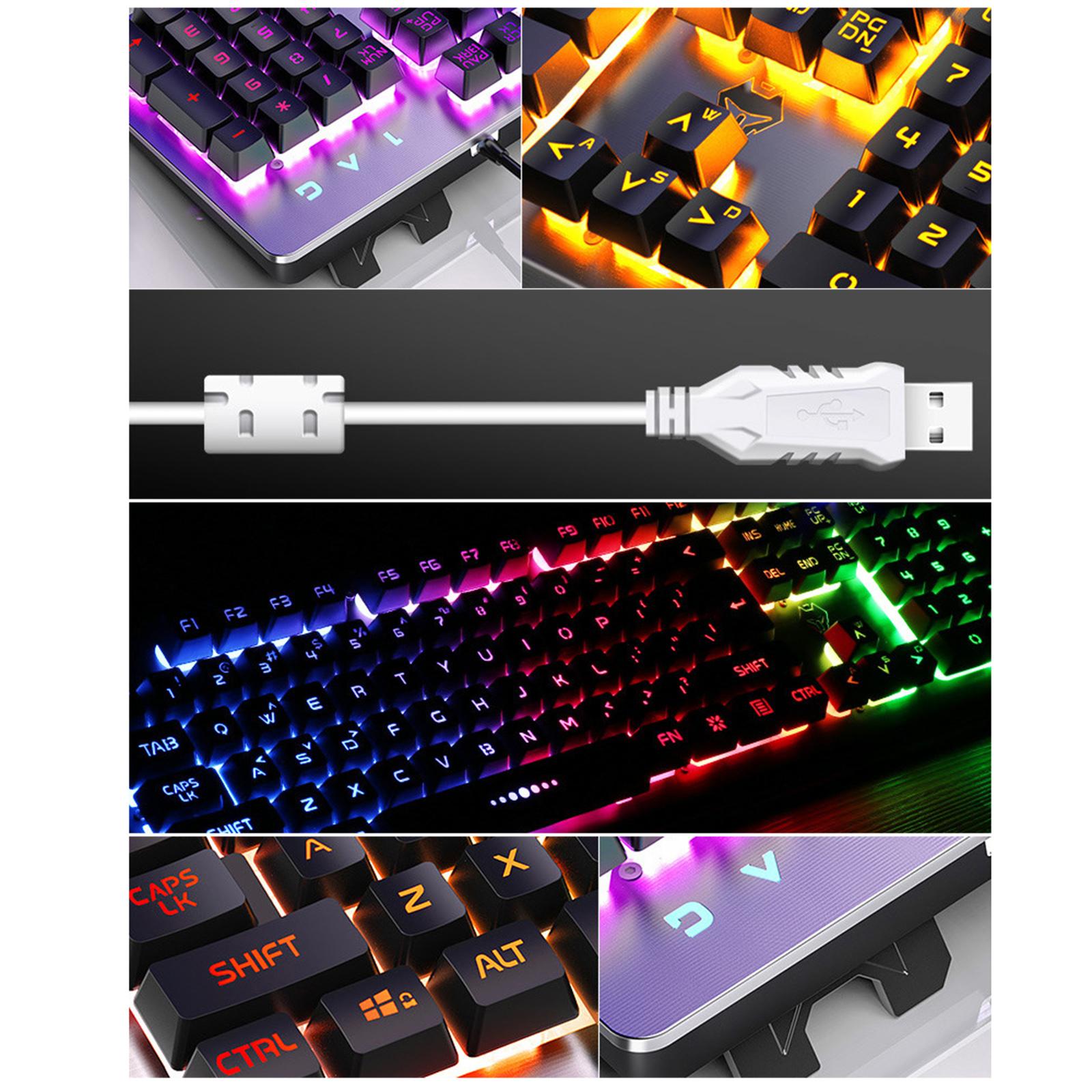 USB Wired Gaming Keyboard Universal 104 Keys