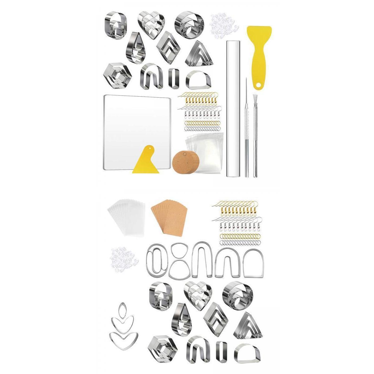 2 Set Polymer Clay Cutters Clay Earring Cutters for DIY Clay Jewelry Tools