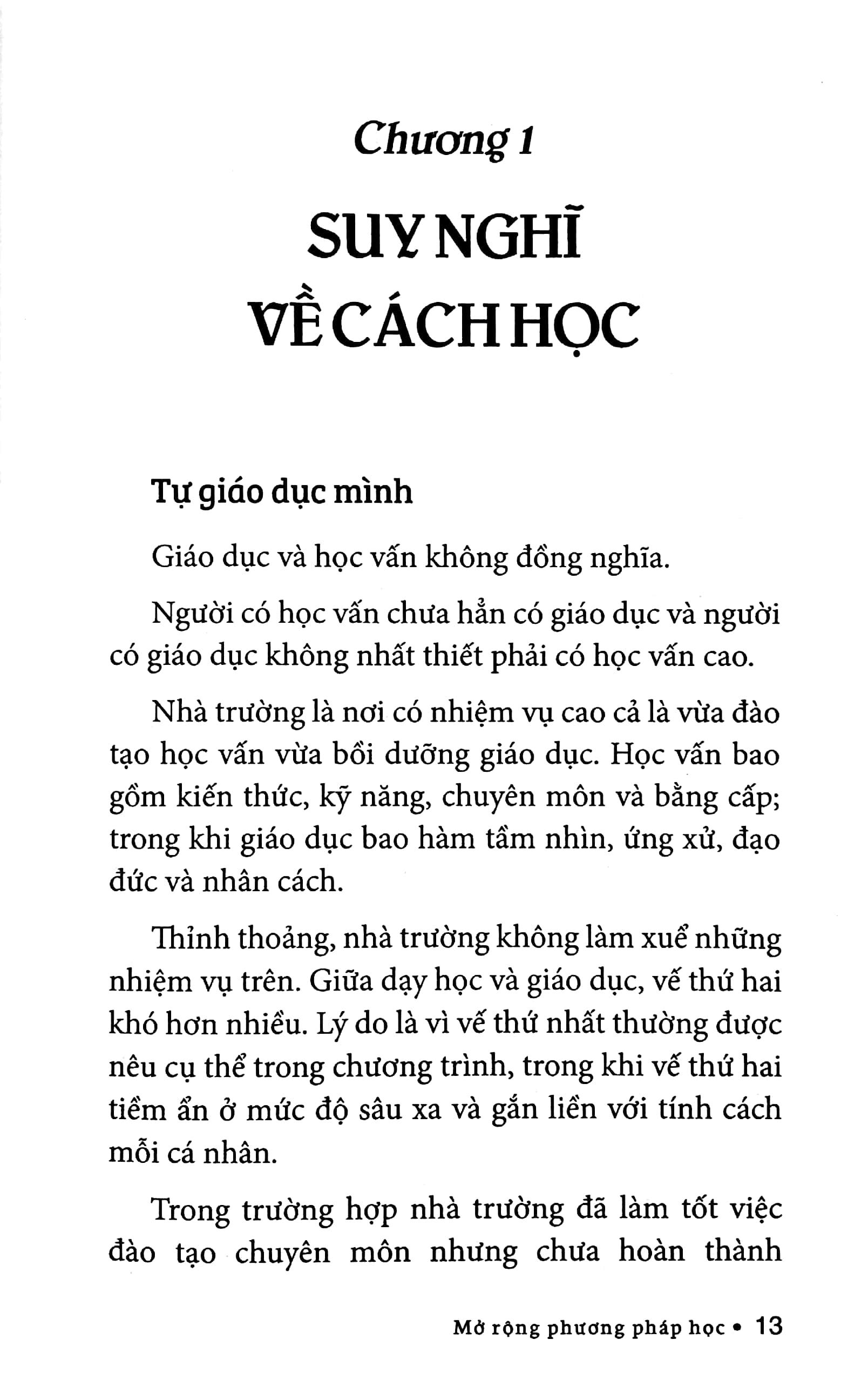Mở Rộng Phương Pháp Học