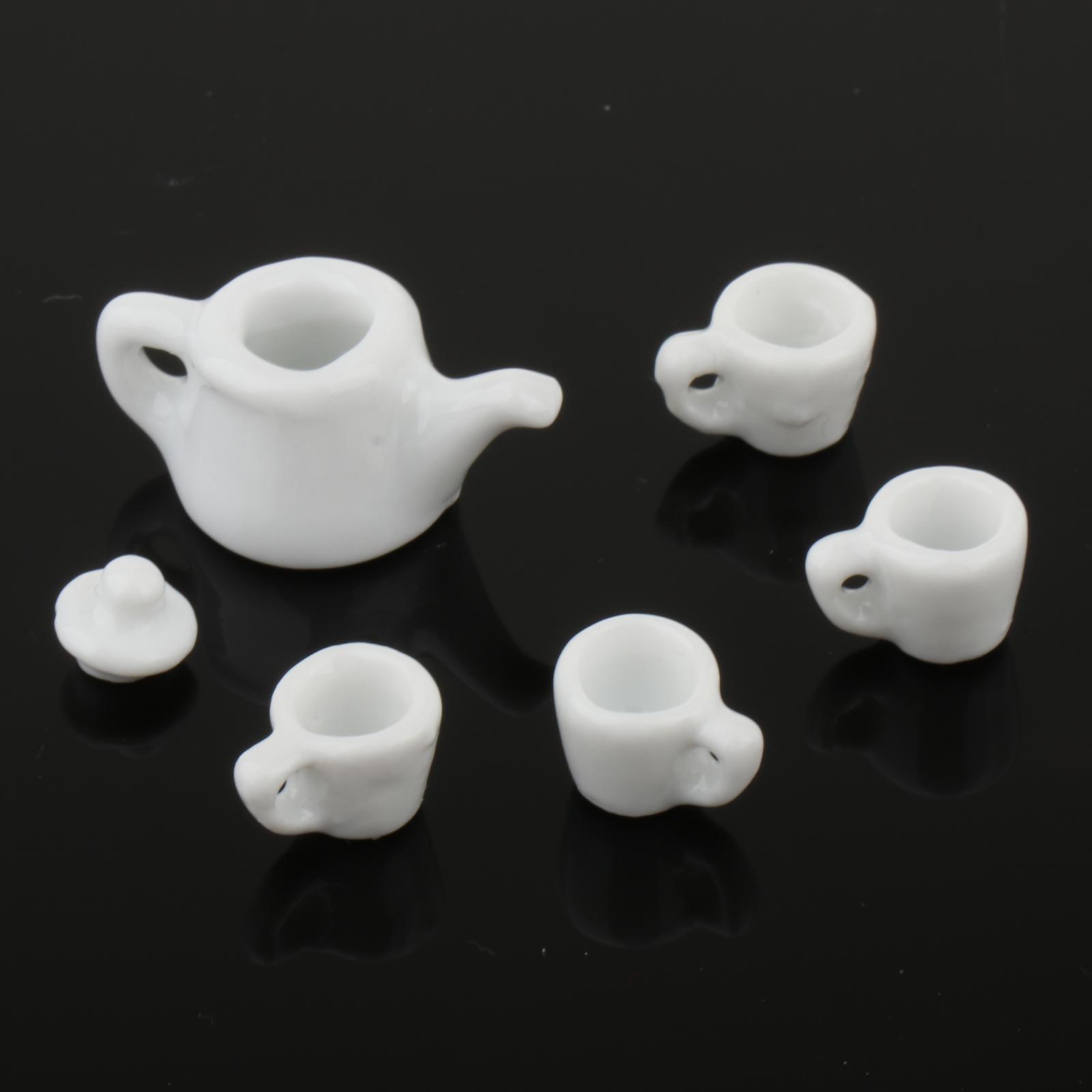 Dollhouse Miniature Tea Set Mini Furniture Toys for Mini Kitchen Photo Props